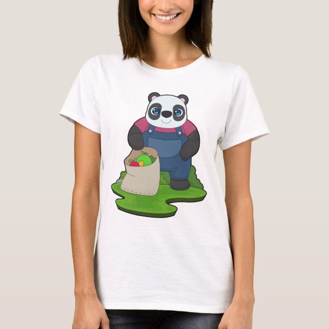 Camiseta Granja de Frutas del Granjero Panda (Anverso)