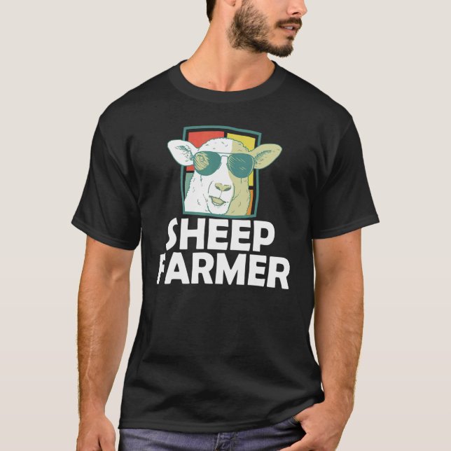 Camiseta Granja de gafas de sol Retro Sheep (Anverso)