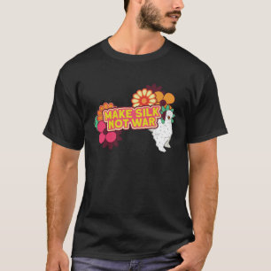 Camiseta Granja de gallinas Seda Hacer seda no guerra seda
