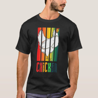 Camiseta Granja de gallos de gallinas Arcoíris granja de ga