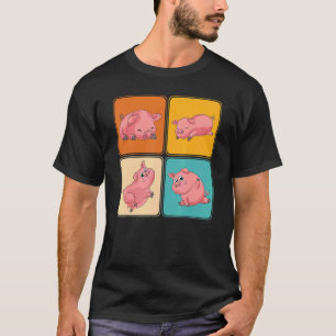 Camiseta Granja de ganadería Cute Piglet Granjero Pop Pig 1