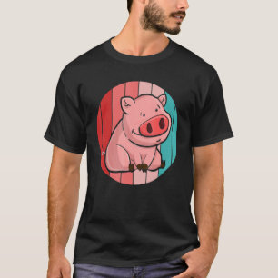 Camiseta Granja de ganadería de lechón Granjero Retro Cerdo
