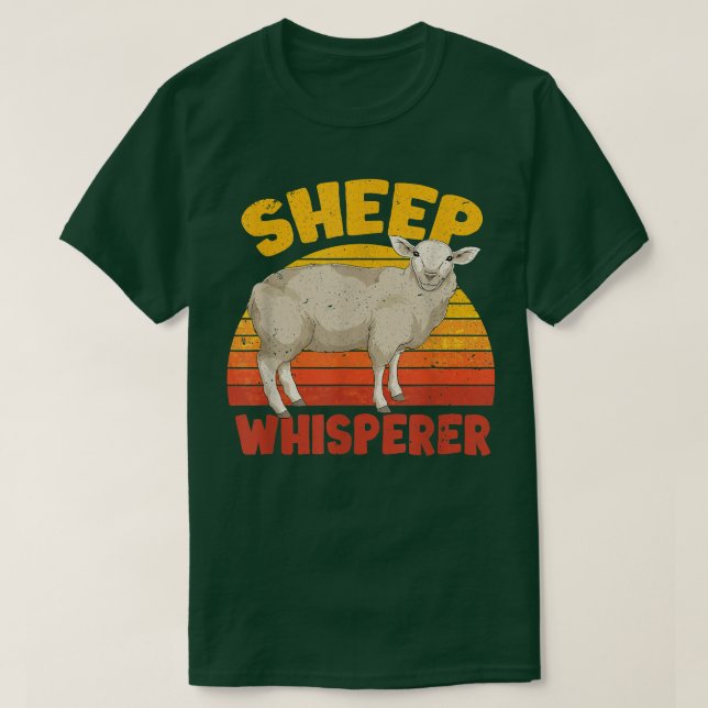 Camiseta Granja de ganaderos Retro Sheep Whisperer S (Diseño del anverso)