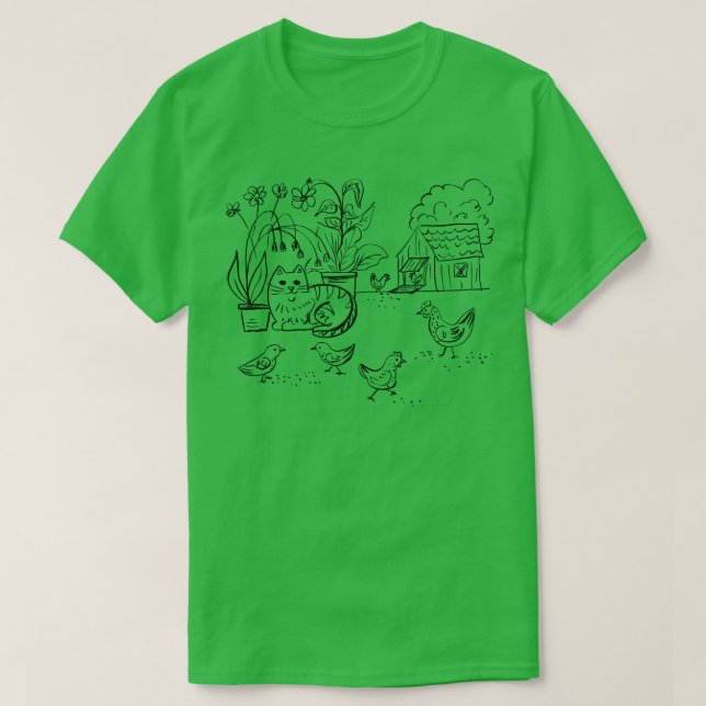 Camiseta Granja de gato de perro (Diseño del anverso)