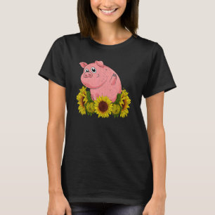 Camiseta Granja de girasol amarillo Granjero de animales Pi