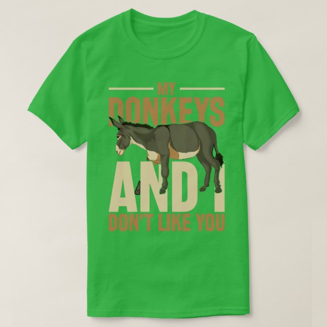 Camiseta Granja de granjas divertida cultivando burro (Diseño del anverso)