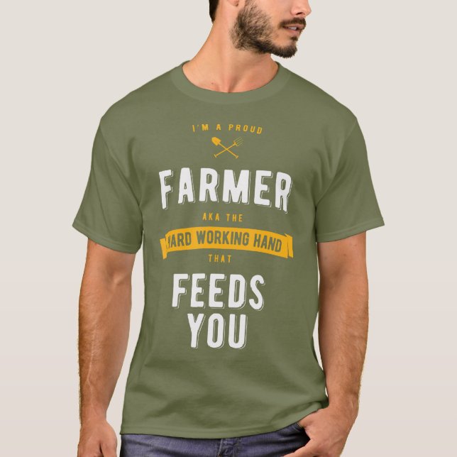 Camiseta Granja De Granjeros Orgullosos Trabajando En Agric (Anverso)