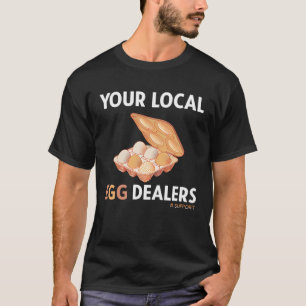 Camiseta Granja de huevos frescos para comerciantes de huev