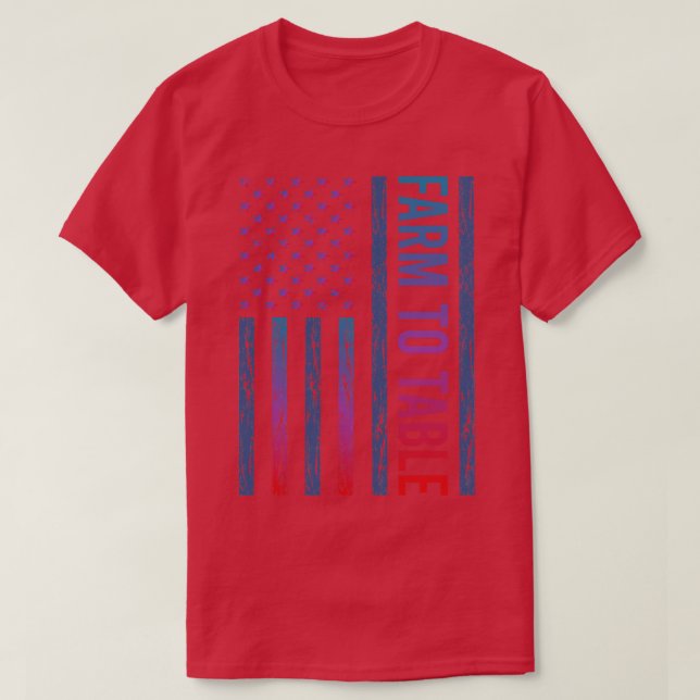 Camiseta Granja de indicadores de degradado a tabla (Diseño del anverso)