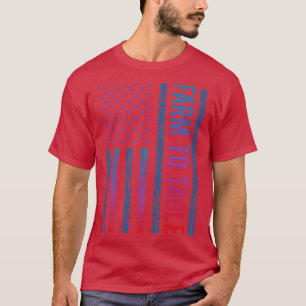 Camiseta Granja de indicadores de degradado a tabla