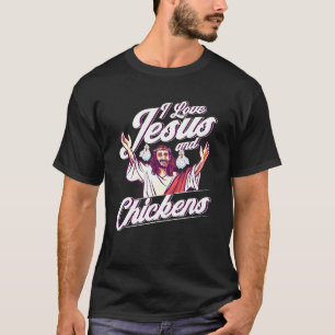 Camiseta granja de Jesús agricultor de pollos religión cris