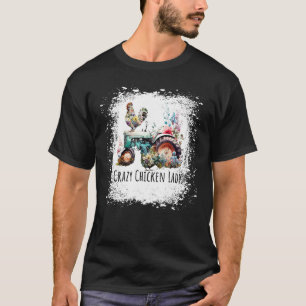 Camiseta Granja de la loca señora de los pollos Pollo blan
