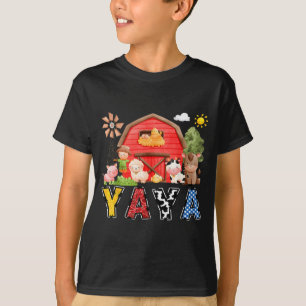Camiseta Granja de la vaca roja de Yaya Cumpleaños Chico Co