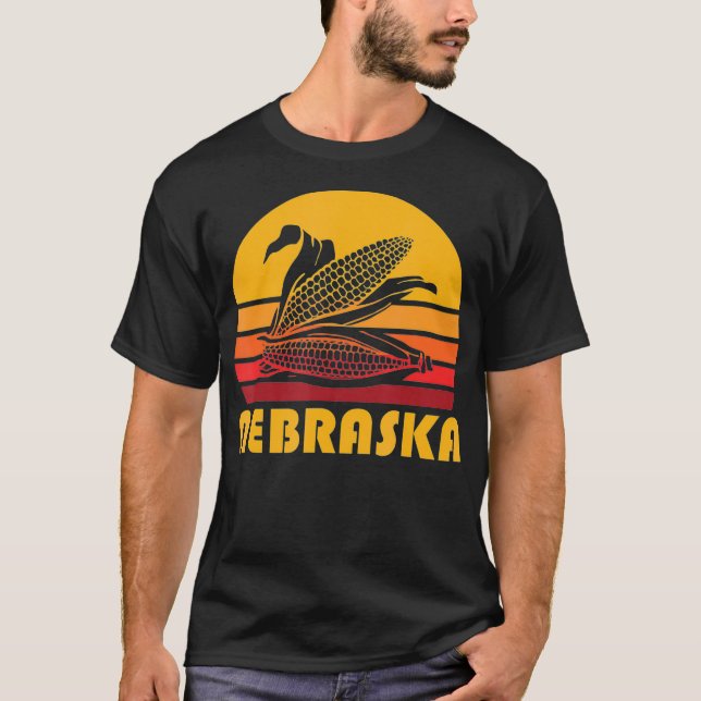 Camiseta Granja de maíz vintage retro Nebraska (Anverso)