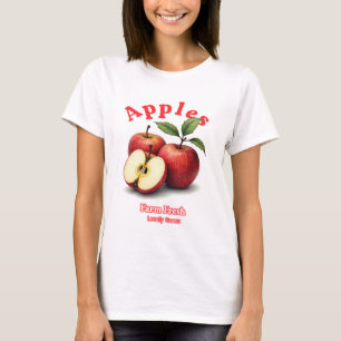 Camiseta Granja de manzanas orgánicas Tee fresco de cultivo