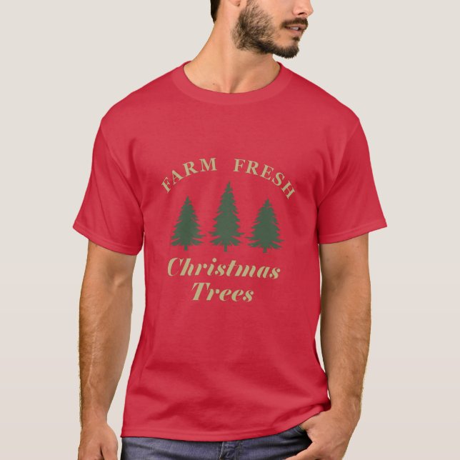 Camiseta Granja de Navidades frescos pinos (Anverso)