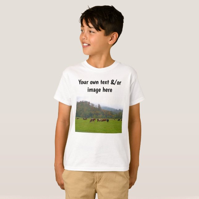 Camiseta Granja de niños o palabras propias, imagen propia (Anverso completo)