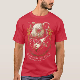 Camiseta Granja de Orwell Algunos son impresos en bloque má