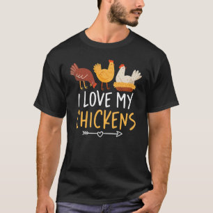 Camiseta Granja de pollo Animal me encantan mis pollos