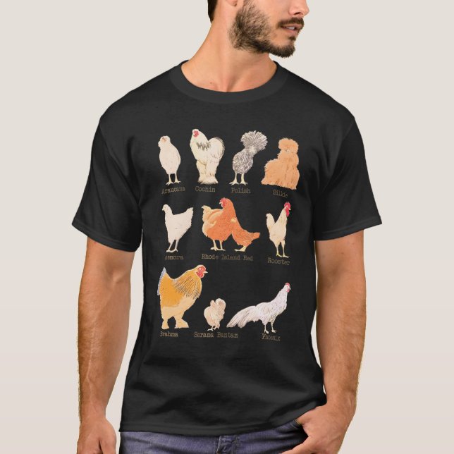 Camiseta Granja de pollo Animales Día de apoyo Granja local (Anverso)