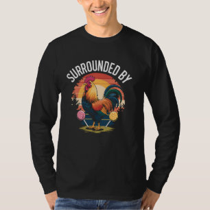 Camiseta Granja de pollo de gallo, divertida granja retro S