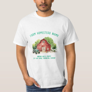 Camiseta Granja de pollo de grano de doble cara