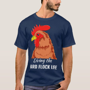 Camiseta Granja de pollo Graciosa de gallina de patio trase