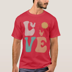 Camiseta Granja de pollos Animal Granjero AMOR familia