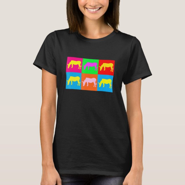 Camiseta Granja de Pop Art Granjero de animales Donkey Donk (Anverso)
