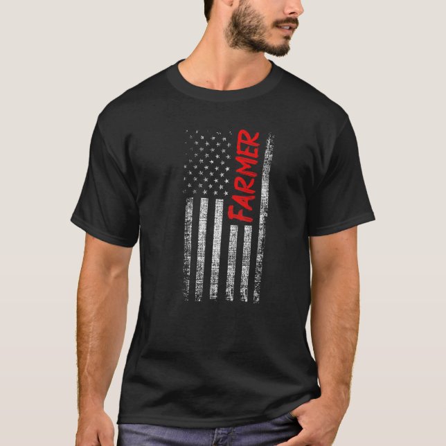 Camiseta Granja de rancheros ganaderos Patriot American Fla (Anverso)