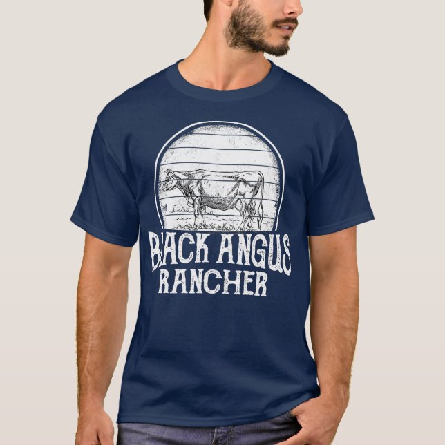 Camiseta Granja de ranchos de angus negros de ganado de crí (Anverso)