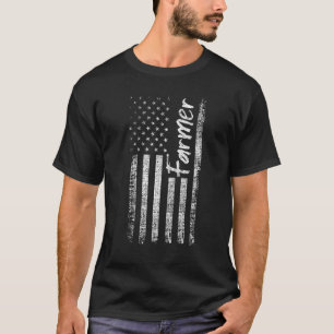 Camiseta Granja de ranchos de bandera norteamericana de gra