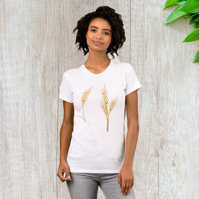 Camiseta Granja de Tallos de Trigo Dorado Cosecha Grano (Subido por el creador)