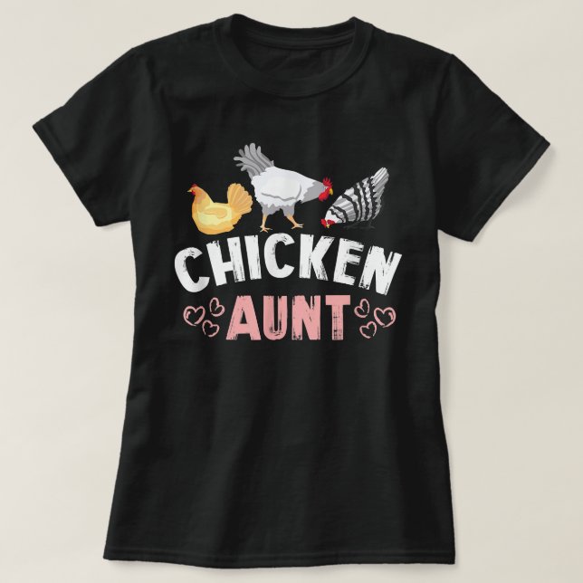 Camiseta Granja de tía de pollo (Diseño del anverso)