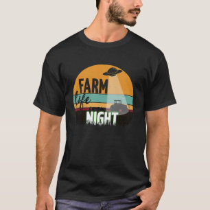 Camiseta Granja de trabajo de OVNI en granjero de Tractores