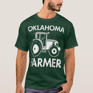 Camiseta Granja de Tractores Hombres de la Vintage de Oklah