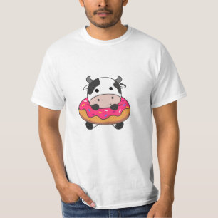 Camiseta Granja De Vaca En Donut Kawaii Vacas Donuts