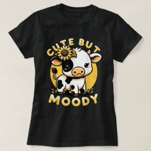 Camiseta Granja de vaca malhumorada y dulce y girasol de va