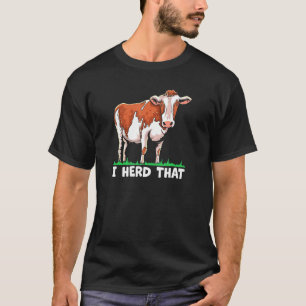 Camiseta Granja de vacas Vida Animales de pastoreo Carne Ma