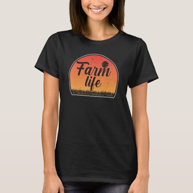 Camiseta Granja de vida Rancher Barnyard Harvest Farming Ba (Anverso)