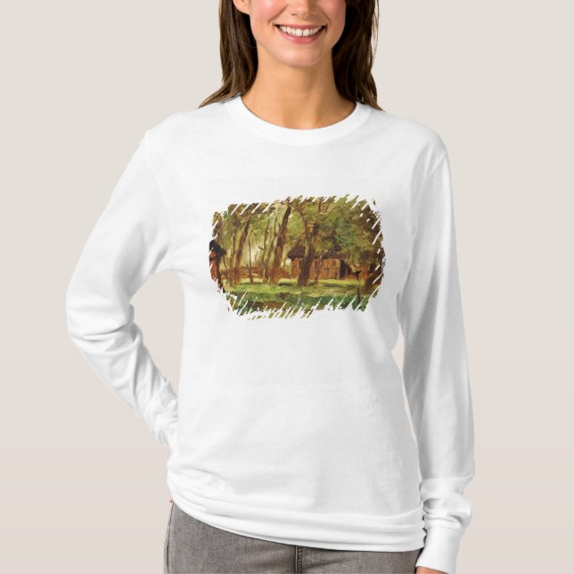 Camiseta Granja debajo de árboles (Anverso)