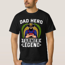 Camiseta Granja del Día del Padre, leyenda de granjero héro