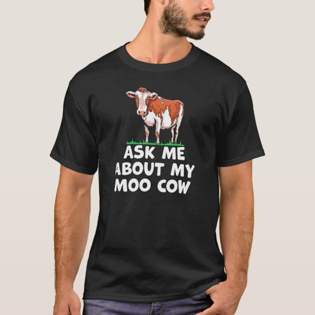 Camiseta Granja diciendo pregúntame por mi animal de granja (Anverso)