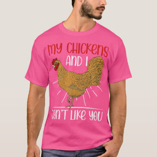Camiseta Granja divertida agricultora Fam Animal Chicken