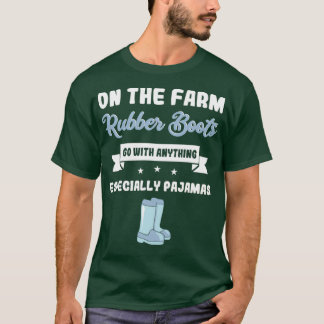 Camiseta Granja divertida con brotes de caucho en los granj
