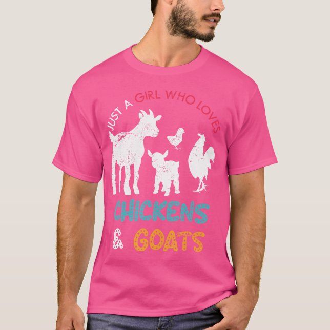 Camiseta Granja divertida de pollo de granja Cabra de granj (Anverso)