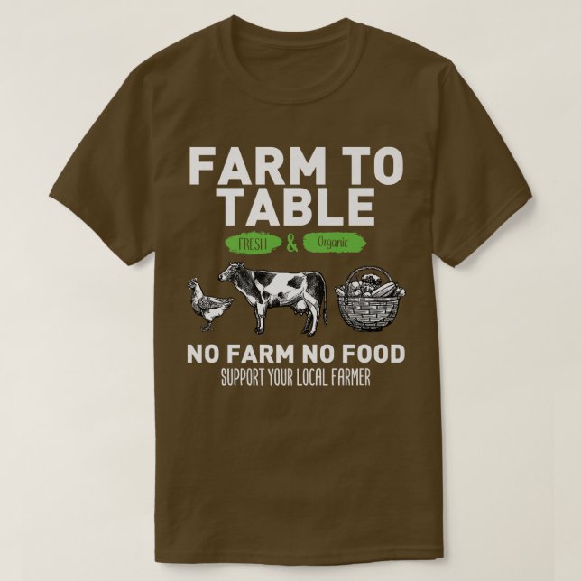 Camiseta Granja divertida para mesa para apoyar a sus granj (Diseño del anverso)