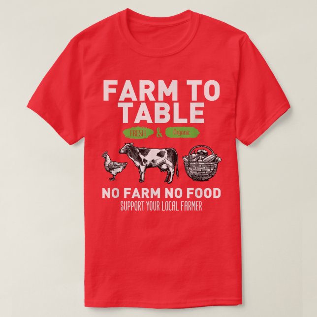 Camiseta Granja divertida para mesa para apoyar a sus granj (Diseño del anverso)