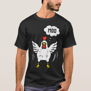 Camiseta Granja Divertida Vaca Gallina Pollo Vaquero Granje
