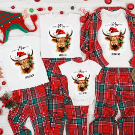 Camiseta Granja festividad de vaca en el HighlandNavidades 